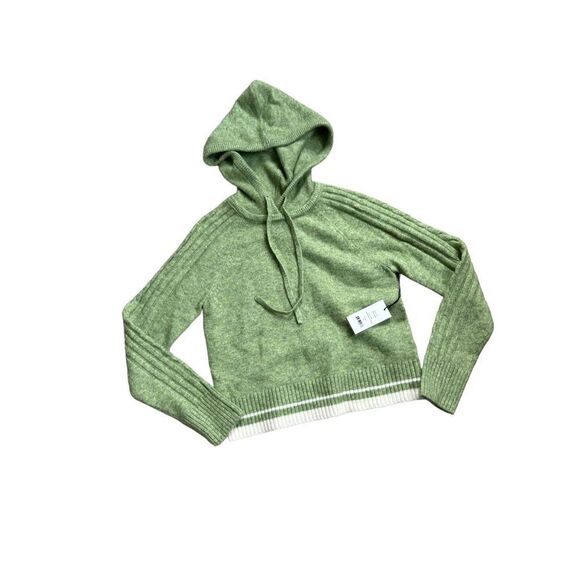Duffy Wool Cashmere Blend Pullover Hoodie Women’s Lemonsour/Chalk Size Small - Picture 1 of 8